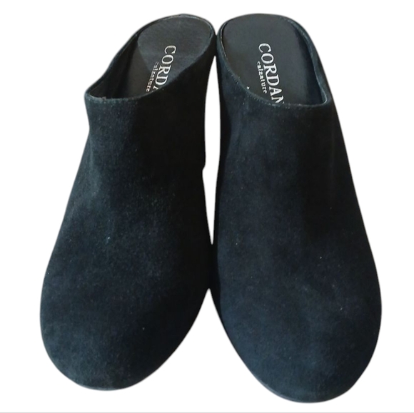 Cordani Black Suede Mule Heels Women's size 7 - Picture 3 of 12